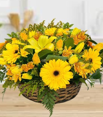 Yellow Flower Basket