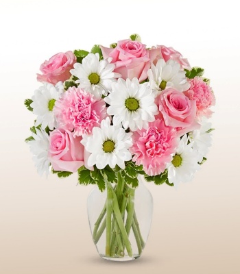 Pink and White Flower Bouquet