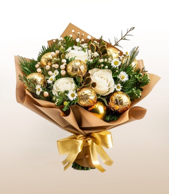 White Roses and Ferrero Rocher Chocolates