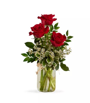 3 Red Roses - I Love You Flowers