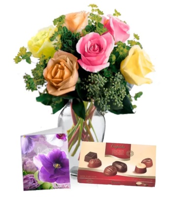 Assorted Roses and Chocolates