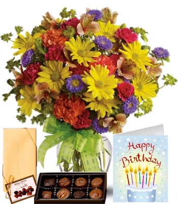 Birthday Flowers and Chocolates