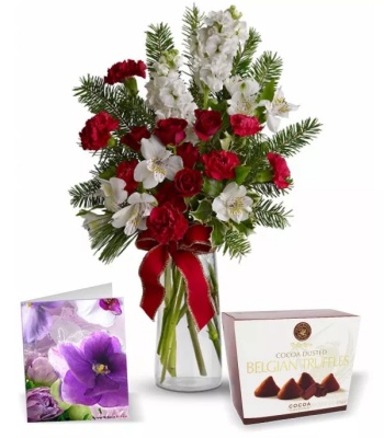 Christmas Flowers with Gourmet Truffles