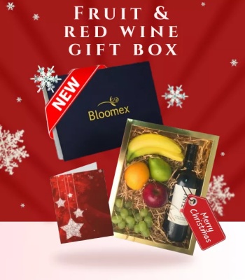 Fruit and Red Wine Gift Box