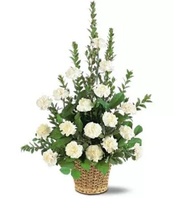 Funeral Carnation Basket