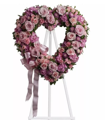 Funeral Wreath Heart Shape