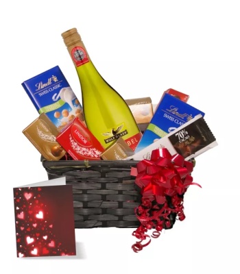 Lindt and Chardonnay Chocolate Basket