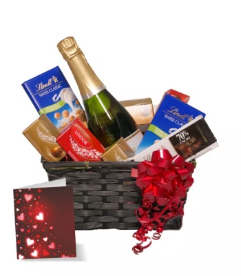 Lindt and Sparkling Wine Gift Basket