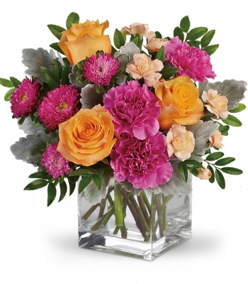 Oranges and Pink Flower Bouquet