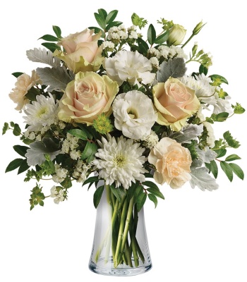 Peach and White Flower Bouquet