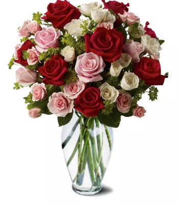 Red and Pink Rose Bouquet