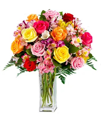 Roses and Peruvian Lilies