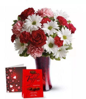 Valentine's Day Flowers - Pink and Red