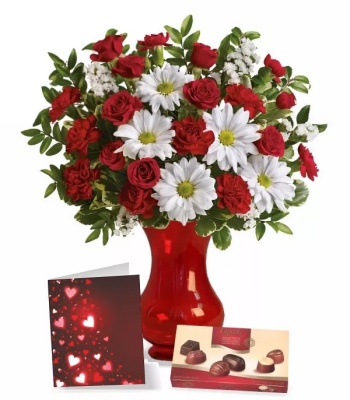 Valentine's Day Flowers with Chocolates