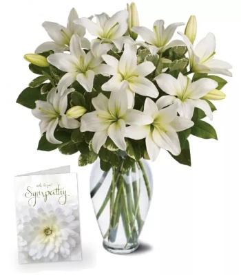 White Asiatic Lilies