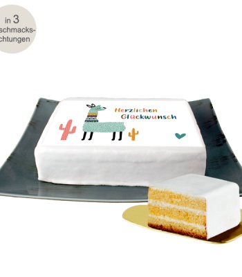 Sponge Cake "Congratulations" with Llama