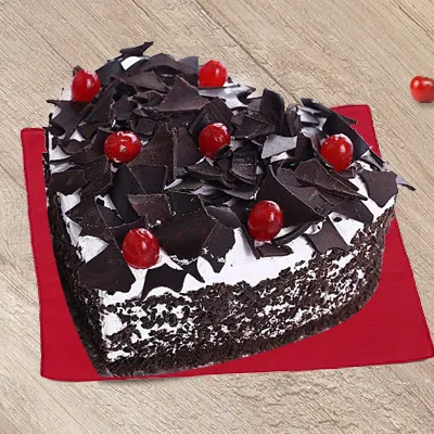 Black Forest Cake Heart Shape