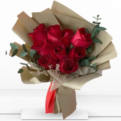 Red Rose Flower Bouquet with Fillers