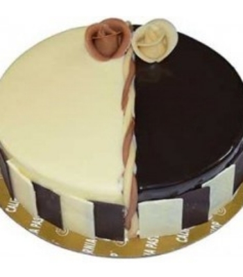 Chocolate And Vanilla Mixed Twin Cake Half Kg