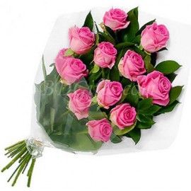 Pink Rose Bouquet � Imported Dozen Pink Roses