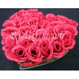 Red Roses In A Heart Shape Box