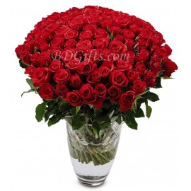 Red Roses In Vase