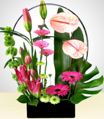 Anthurium And Gerbera Flower Bouquet