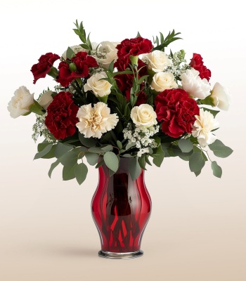 Christmas Roses and Carnations Arrangement