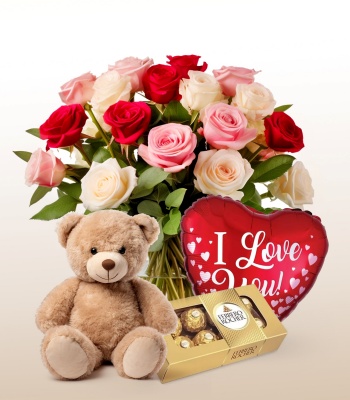 I Love You Flower Gift Combo