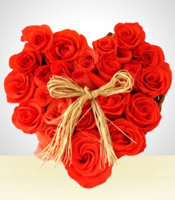 Red Rose Heart Shape Bouquet