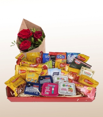 Breakfast Basket with Roses