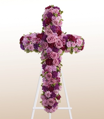 Lavander  Funeral Cross