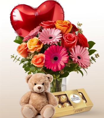 Love and Romance Flowers Flower Gift Set