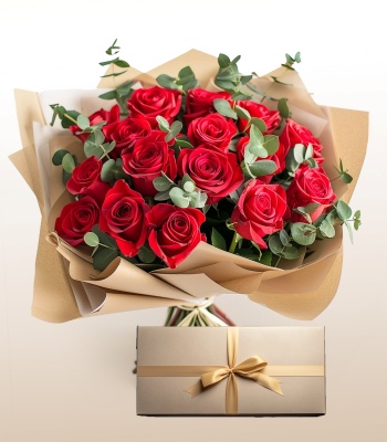 Roses and Chocolate Gift Combo