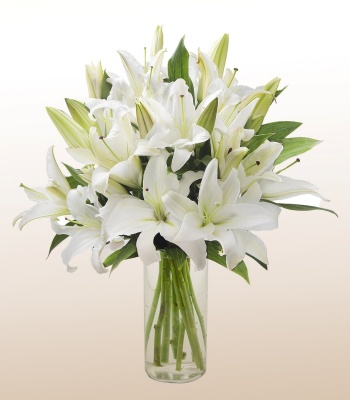 White Lily Flower Bouquet