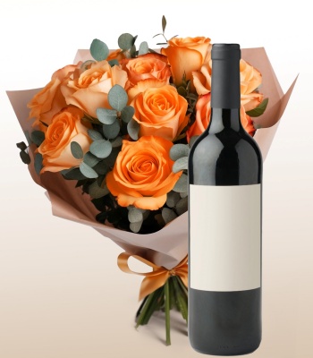 Wine and Rose Bouquet