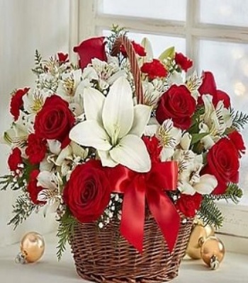 Christmas Flower Basket