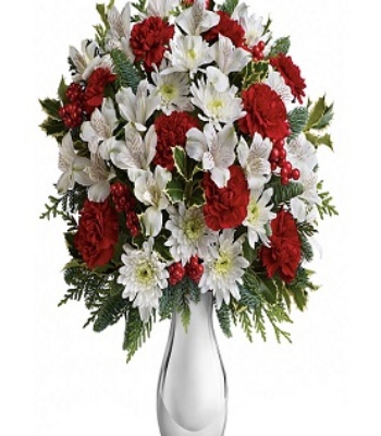 Christmas Flower Bouquet - Alstroemeria and Carnations