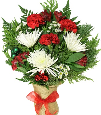 Christmas Holiday Flower Bouquet