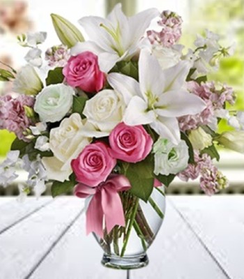 Pink and White Flowers