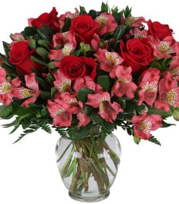 Valentine's Day Flower Arrangement in Vase