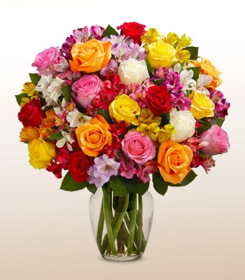 Mix Roses And Alstroemeria Bouquet