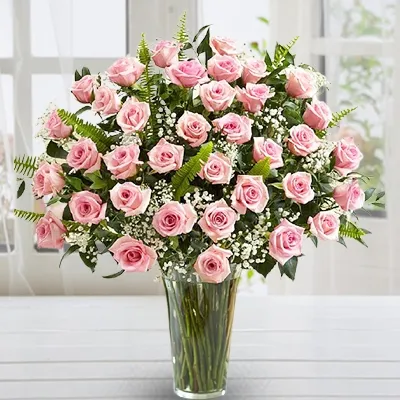 50 Pink Roses - Long-Stem Roses