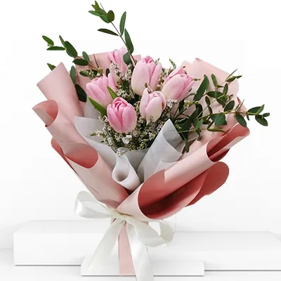 Pink Tulip Flower Bouquet