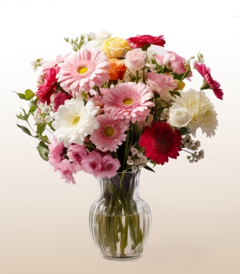 Alstroemeria And Rose Flower Arrangement