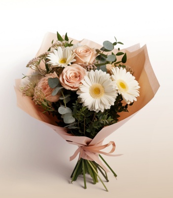 Rose And Gerbera Flower Bouquet