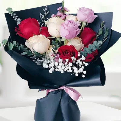 Mix Rose Bouquet - Dozen Assorted Roses