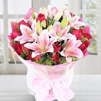 Pink Stargazer Lily Bouquet