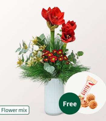 Assorted Flower Bouquet with Chocolates