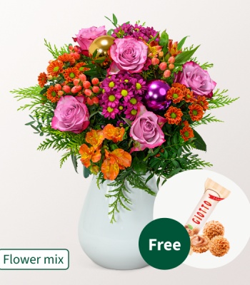 Flower Bouquet with Ferrero Giotto